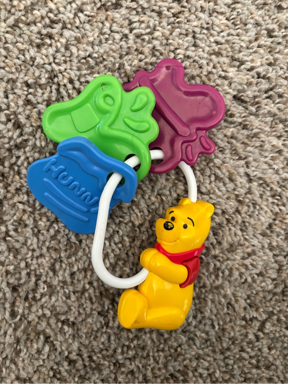 Multicolor Winnie The Pooh Teething Toy Ring